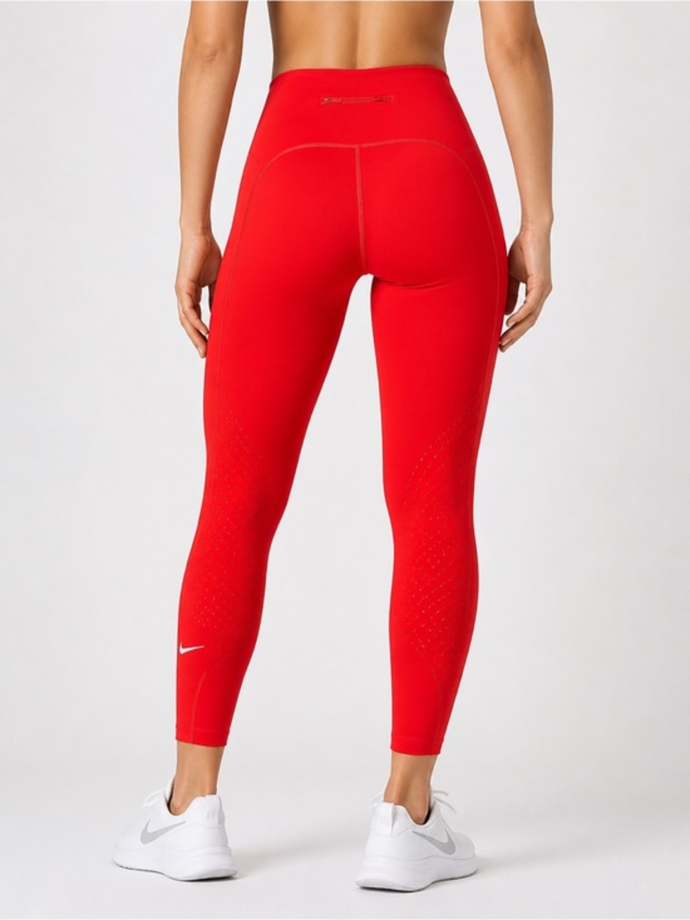 Nike Swift Dri-FIT Running Leggings Red High Rise 7/8 Length Women’s Small NWT